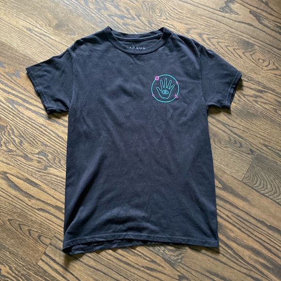 Pacsun Black Palm Reader T-Shirt - Picture 3 of 5
